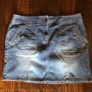 Ann Taylor Loft denim mini skirt
